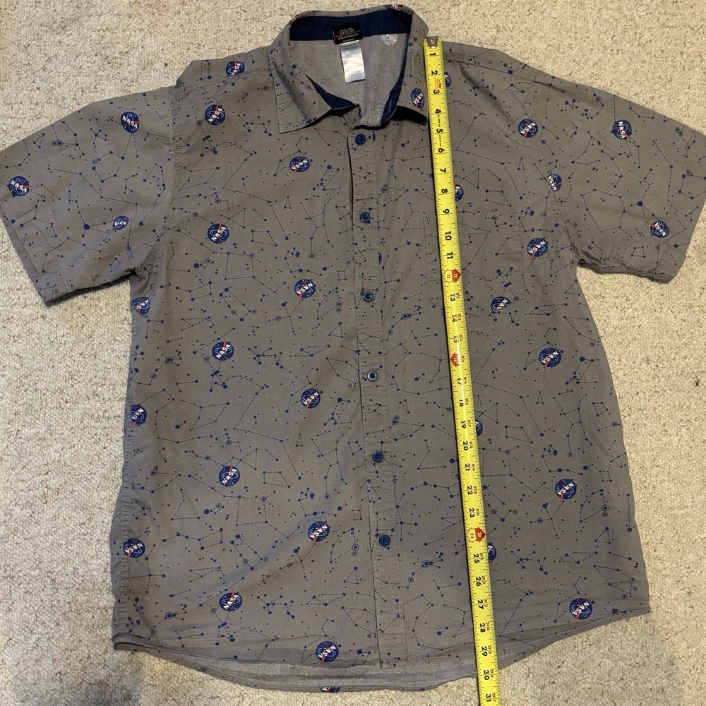 Fifth Sun Mens NASA SS Gray Shirt XL 100% Cotton Constellations Astronomy SeePic